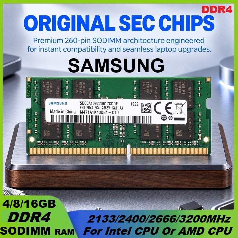 SAMSUNG DDR4 RAM 16GB 32GB 4GB - Ddr4 2400Mhz recension och pris